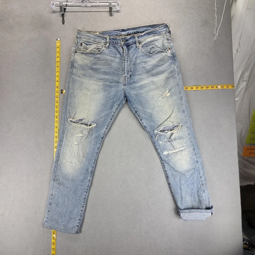 Levis 512 Jeans Mens Blue‎ Selvedge LVC Thrashed Honeycomb Fits 36x28